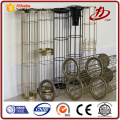 Suction machine supplies filter bag use cages